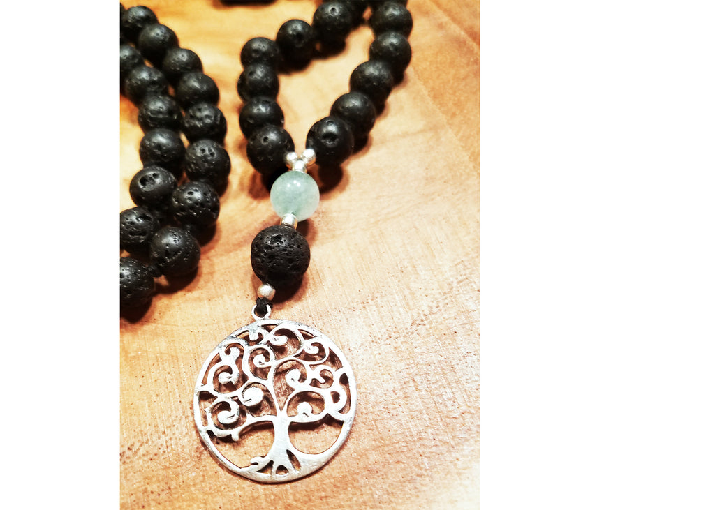 Lava Stone & Aquamarine