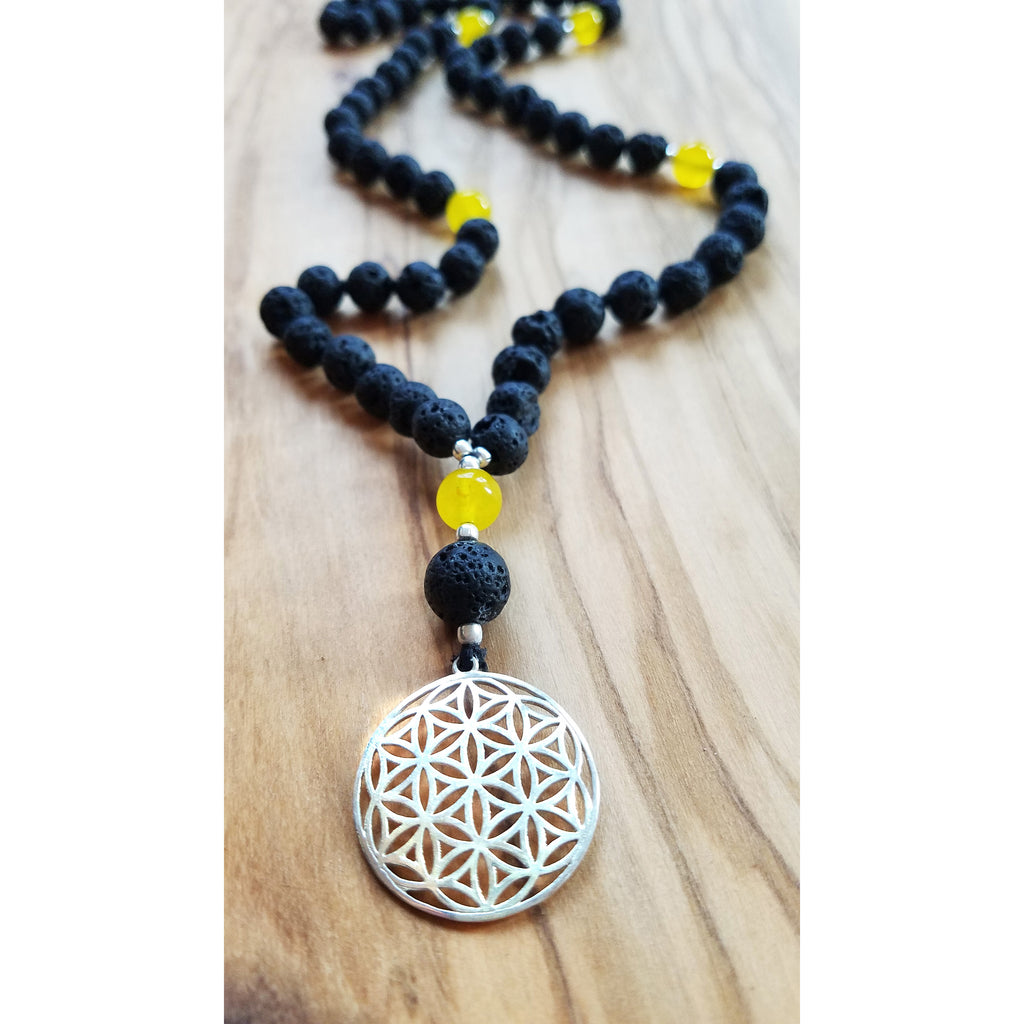 Lava Stone & Orange Calcite