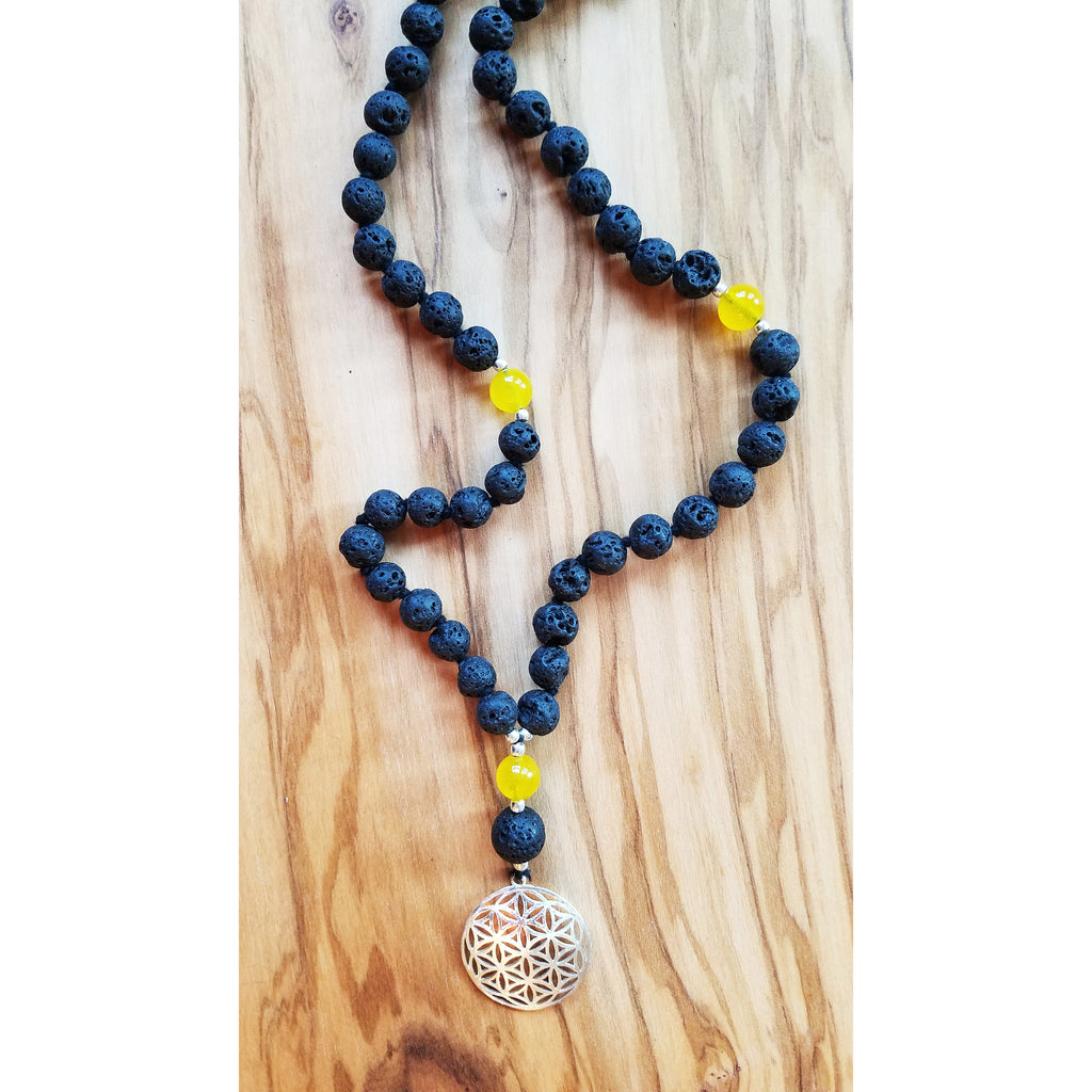 Lava Stone & Orange Calcite