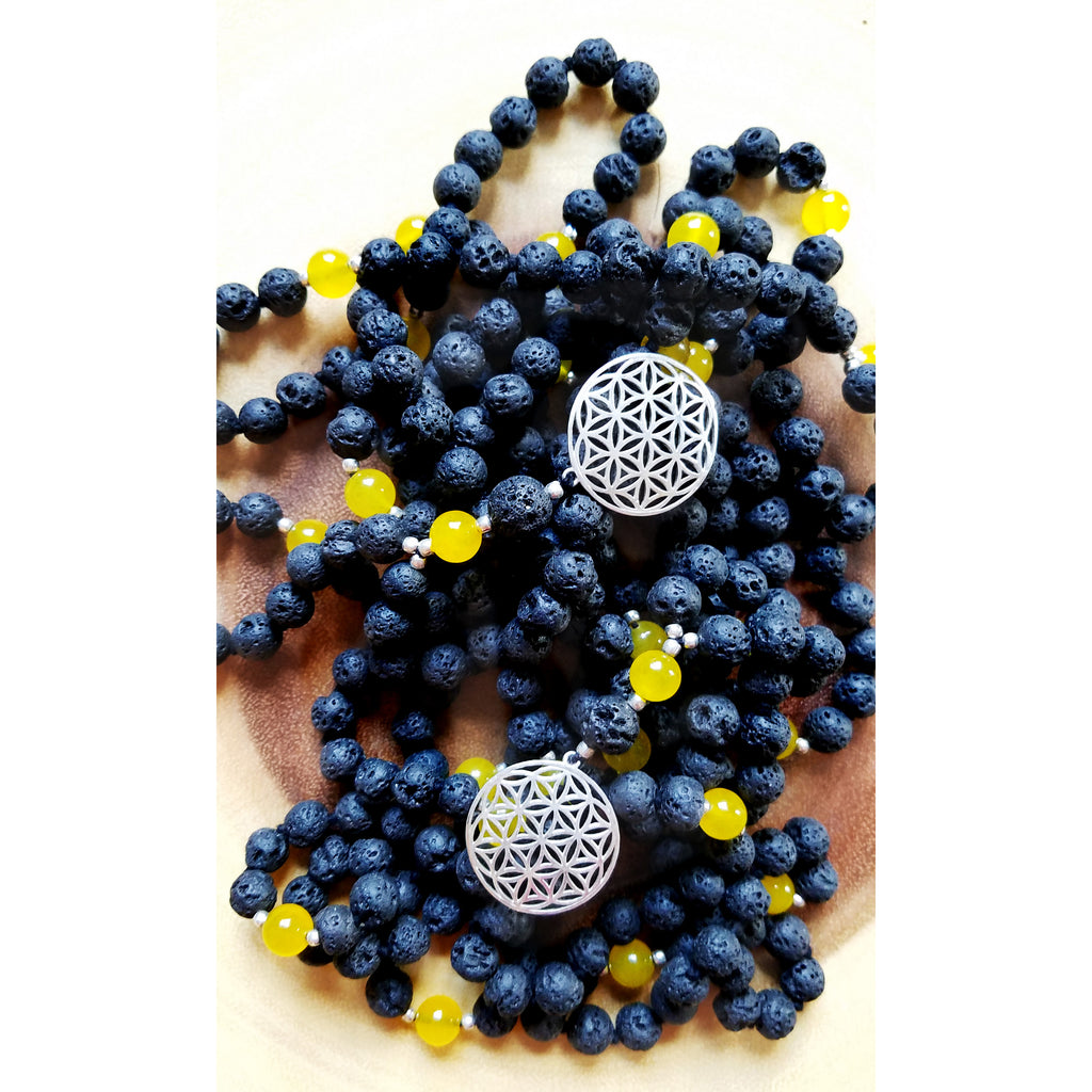 Lava Stone & Orange Calcite