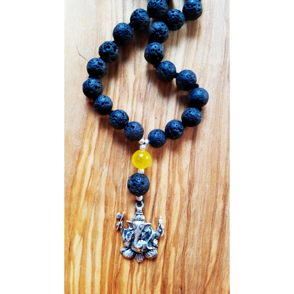 Lava Stone & Orange Calcite