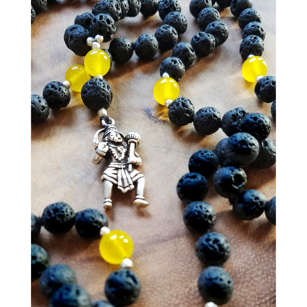 Lava Stone & Orange Calcite