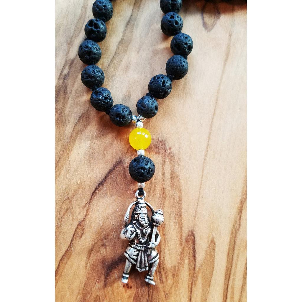 Lava Stone & Orange Calcite