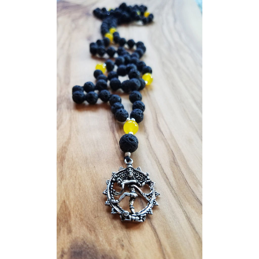 Lava Stone & Orange Calcite