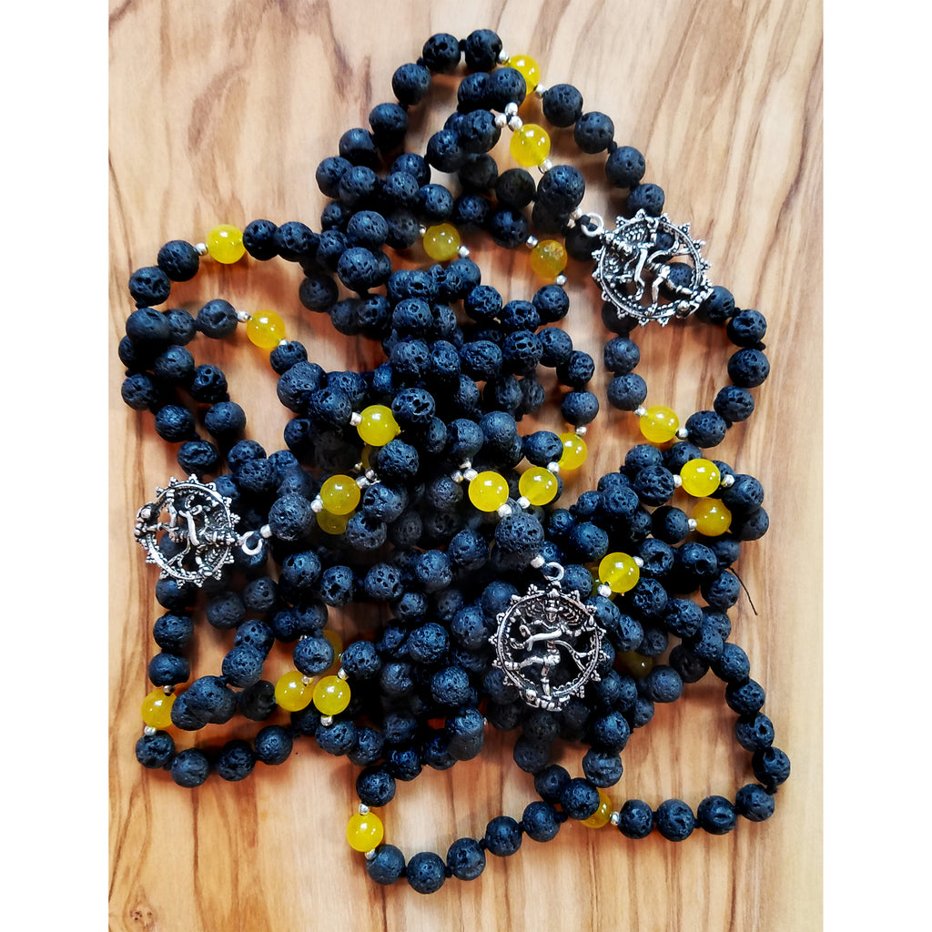 Lava Stone & Orange Calcite