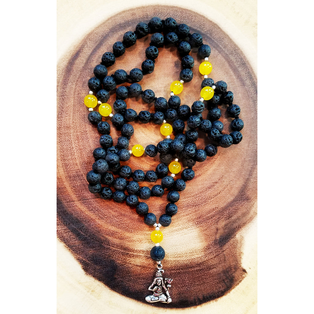 Lava Stone & Orange Calcite