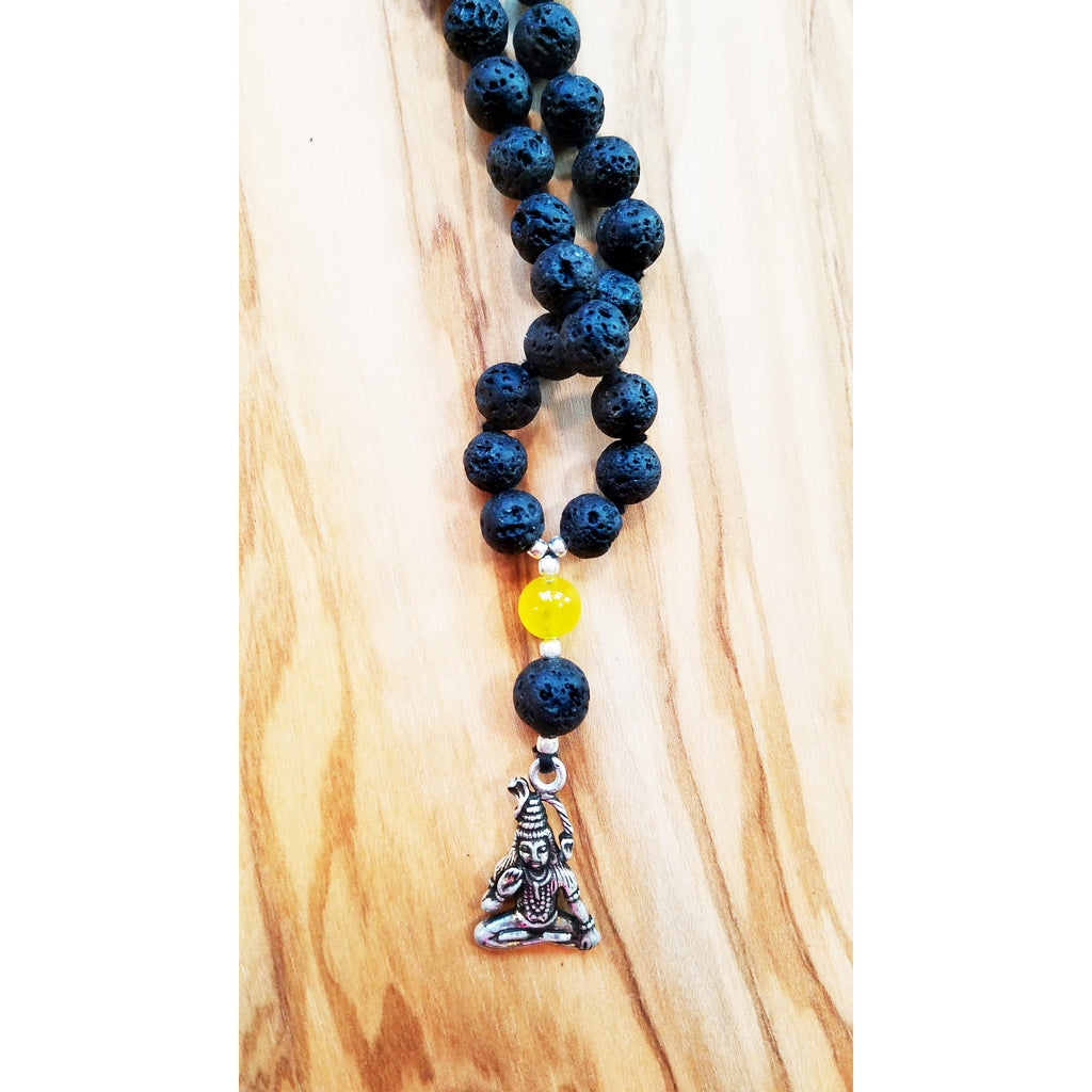 Lava Stone & Orange Calcite