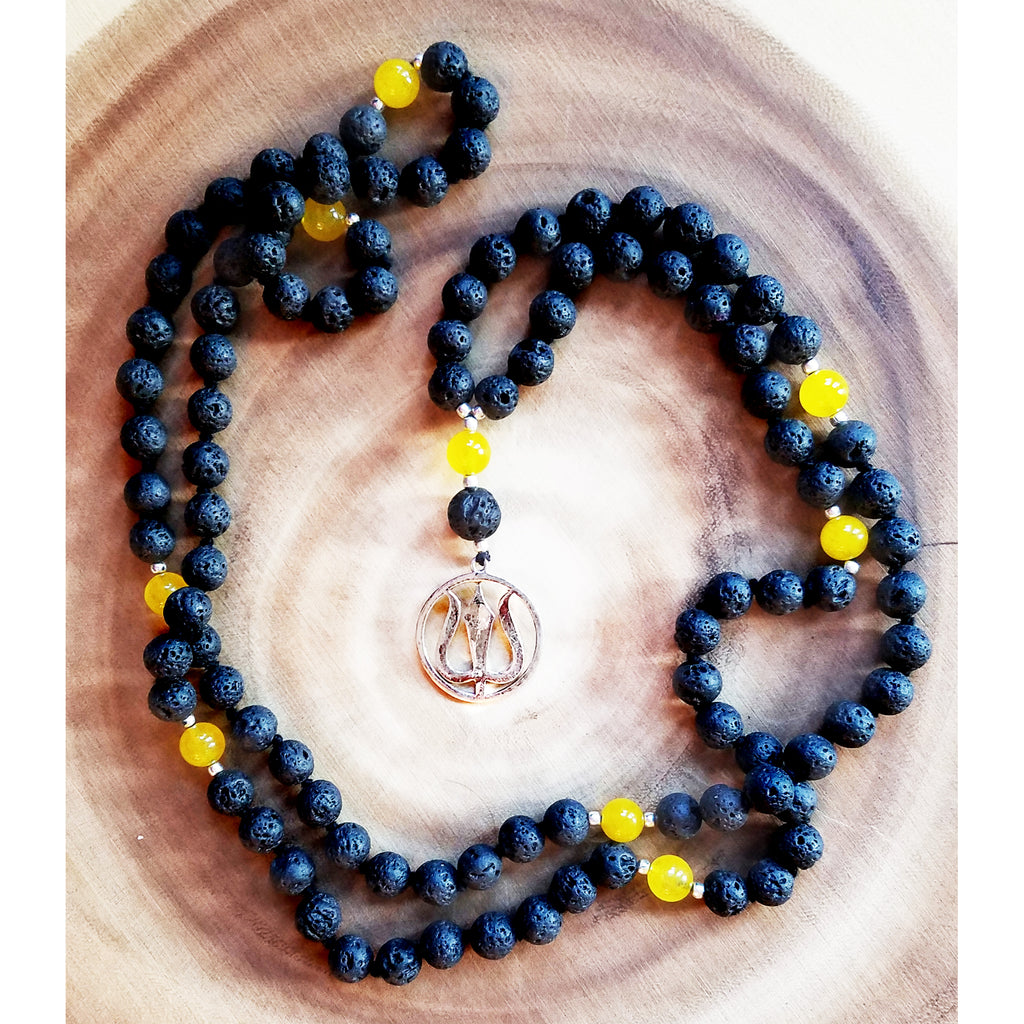 Lava Stone & Orange Calcite